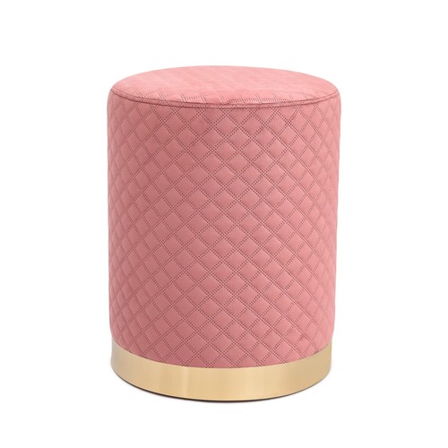 Adeco round upholstered velvet - upholstered,