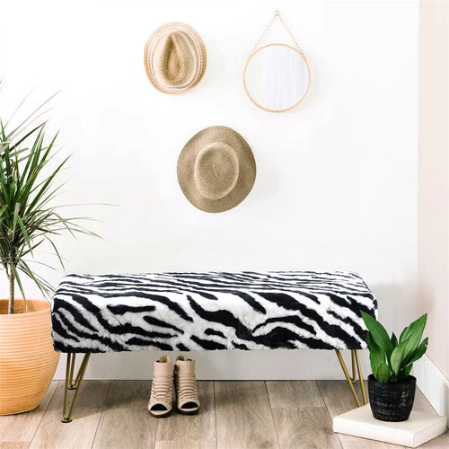 Zebra print faux fur vanity - faux,